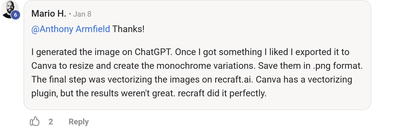 Skool comment by Mario H. about OpenAI: Generating and refining artwork
