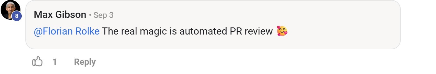 Skool comment by Max Gibson about CodeRabbit: Automated pull request review