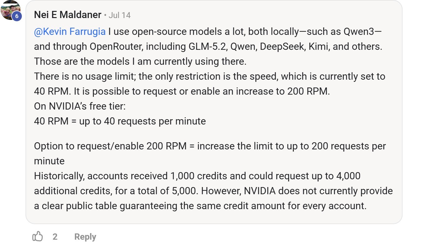 Skool comment by Nei E Maldaner about OpenRouter: Using open models through OpenRouter